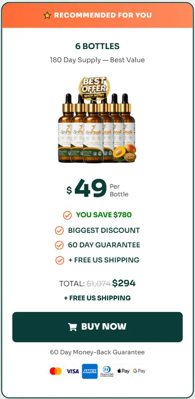Buy LipoPeak 6 Bottle